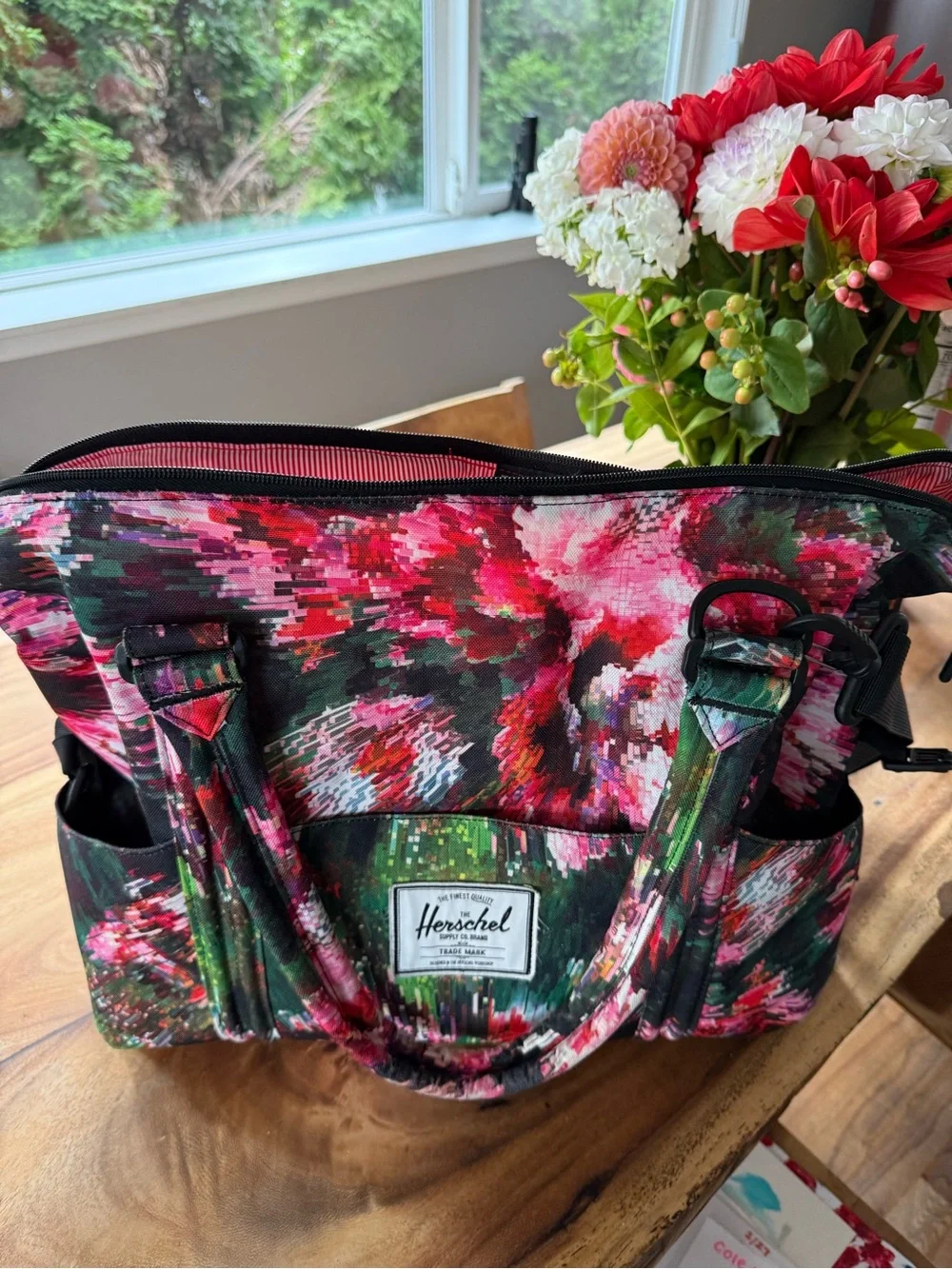Herschel Supply Co Strand Sprout Diaper Bag & Changing Pad (pixel floral)